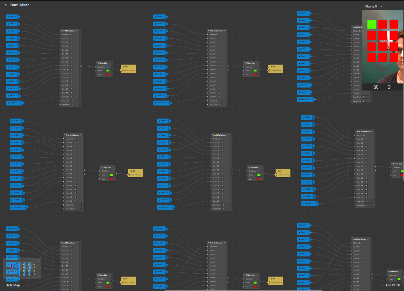  Patch Editor diagram of And Multiplexer use case